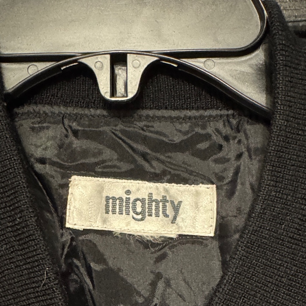 Vintage “Mighty” Vibrant Graphic Bomber Jacket - Picture 2 of 5